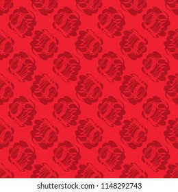 Multicolor clam shell background seamless for design.
