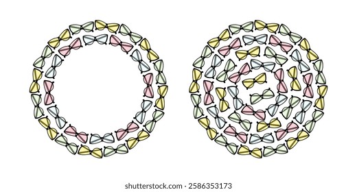 Multicolor Clear lenses and dark frame eyeglasses Circular Frame and Background Ophthalmologist Day
