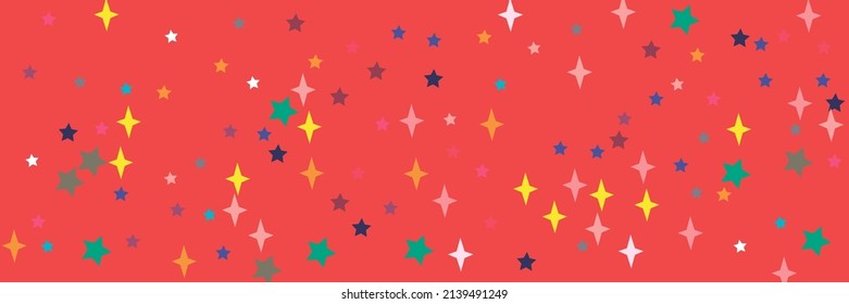 Multicolor Colorful Violet Pastel Vivid Pink Yellow Design Pic. Chaotic Orange Green Indigo Sea Stars White Red Sky Background. Bright Turquoise Blue Azure Lavender Vibrant Print Stars Ornament.
