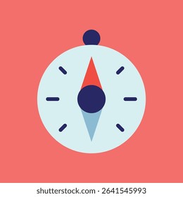 Multicolor compass icon for digital direction, journey visuals, and adventure designs.