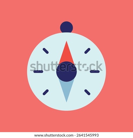 Multicolor compass icon for digital direction, journey visuals, and adventure designs.
