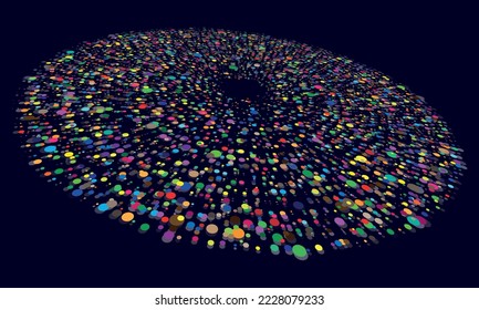 Multicolor confetti as background for any party card.