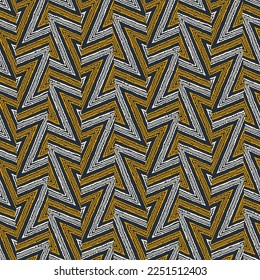 Multicolor Contour Textured Broken Geometric Pattern