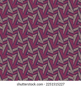 Patrón de zigzag étnico texturizado