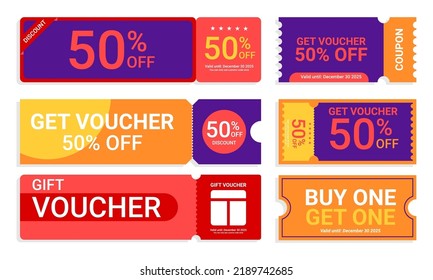 Multicolor coupon sale label and tag collection