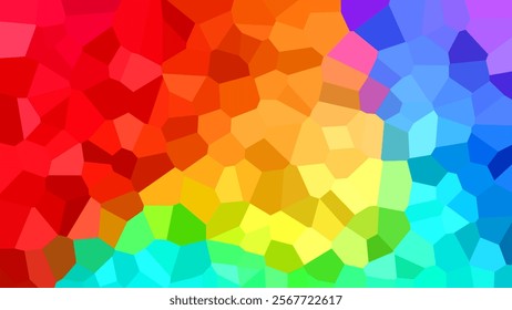 Multicolor crystal effect Wallpaper background For Website theme and Mobile Applications, business infographic and social media, modern decoration, art illustration template design. 