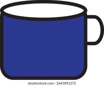 Multicolor cup icon in vibrant vector style, symbolizing beverage, refreshment, and hospitality. Perfect for cafes, apps, and branding projects. Fully editable Adobe Illustrator EPS file included.