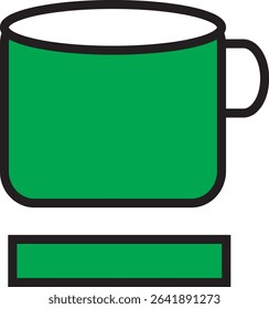 Multicolor cup icon in vibrant vector style, symbolizing beverage, refreshment, and hospitality. Perfect for cafes, apps, and branding projects. Fully editable Adobe Illustrator EPS file included.