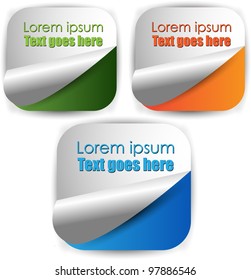 multicolor curve stickers