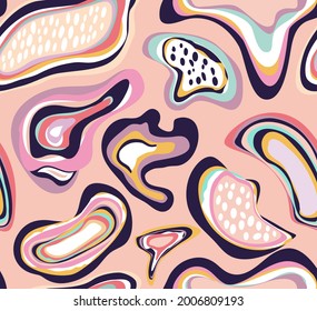 multicolor cutout pieces pattern, perfect for fabrics and decoration