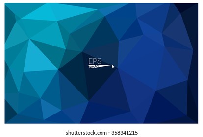 Multicolor dark blue geometric rumpled triangular low poly origami style gradient illustration graphic background. Vector polygonal design for your business.