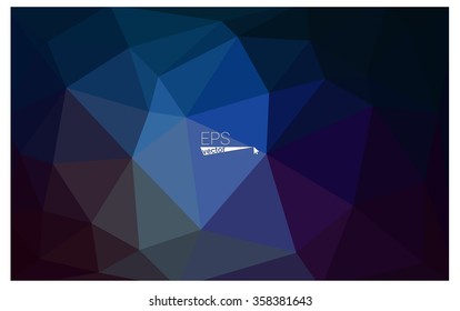 Multicolor dark blue geometric rumpled triangular low poly origami style gradient illustration graphic background. Vector polygonal design for your business.