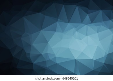 Multicolor dark blue geometric rumpled triangular low poly style gradient illustration graphic background. Polygonal design for your business. Vector illustration eps 10.