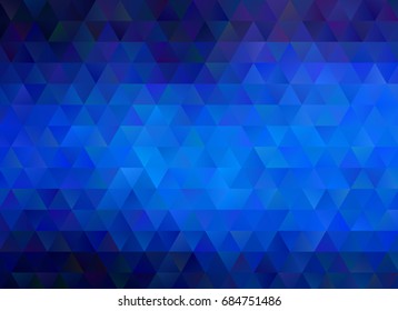 Multicolor dark blue geometric rumpled triangular low poly style gradient illustration graphic background. Polygonal design for your business. Vector illustration eps 10.