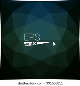 multicolor dark blue green black geometric rumpled triangular low poly style gradient illustration graphic background. Vector polygonal design for your business.