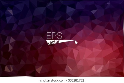 Multicolor dark blue, red  geometric rumpled triangular low poly style gradient illustration graphic background. Vector polygonal design for your business.
