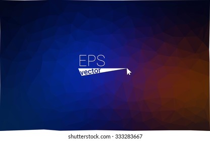Multicolor dark blue, red  geometric rumpled triangular low poly style gradient illustration graphic background. Vector polygonal design for your business.