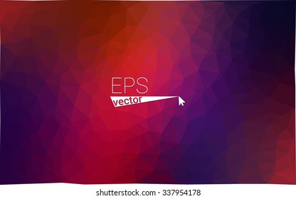Multicolor dark blue, red  geometric rumpled triangular low poly style gradient illustration graphic background. Vector polygonal design for your business.