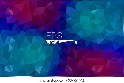 Multicolor dark blue, red  geometric rumpled triangular low poly style gradient illustration graphic background. Vector polygonal design for your business.
