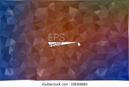 Multicolor dark blue, red geometric rumpled triangular low poly origami style gradient illustration graphic background. Vector polygonal design for your business.