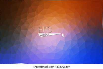 Multicolor dark blue, red geometric rumpled triangular low poly origami style gradient illustration graphic background. Vector polygonal design for your business.