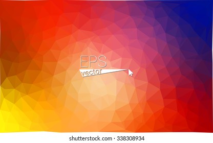 Multicolor dark blue, red geometric rumpled triangular low poly origami style gradient illustration graphic background. Vector polygonal design for your business.