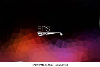 Multicolor dark blue, red geometric rumpled triangular low poly origami style gradient illustration graphic background. Vector polygonal design for your business.