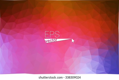 Multicolor dark blue, red geometric rumpled triangular low poly origami style gradient illustration graphic background. Vector polygonal design for your business.