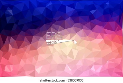 Multicolor dark blue, red geometric rumpled triangular low poly origami style gradient illustration graphic background. Vector polygonal design for your business.