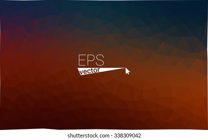 Multicolor dark blue, red geometric rumpled triangular low poly origami style gradient illustration graphic background. Vector polygonal design for your business.