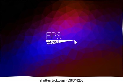 Multicolor dark blue, red  geometric rumpled triangular low poly style gradient illustration graphic background. Vector polygonal design for your business.