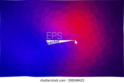 Multicolor dark blue, red  geometric rumpled triangular low poly style gradient illustration graphic background. Vector polygonal design for your business.