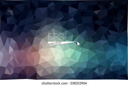 Multicolor dark blue, red  geometric rumpled triangular low poly style gradient illustration graphic background. Vector polygonal design for your business.