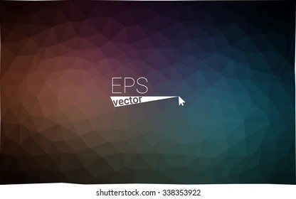 Multicolor dark blue, red  geometric rumpled triangular low poly style gradient illustration graphic background. Vector polygonal design for your business.