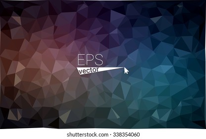Multicolor dark blue, red  geometric rumpled triangular low poly style gradient illustration graphic background. Vector polygonal design for your business.