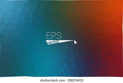 Multicolor dark blue, red  geometric rumpled triangular low poly style gradient illustration graphic background. Vector polygonal design for your business.
