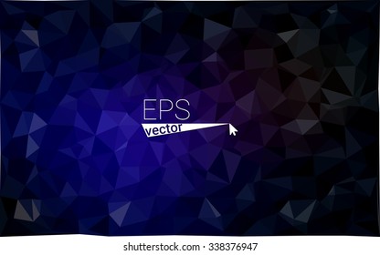 Multicolor dark blue, red  geometric rumpled triangular low poly style gradient illustration graphic background. Vector polygonal design for your business.