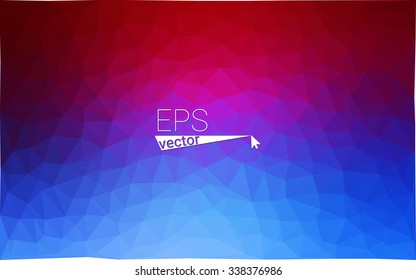 Multicolor dark blue, red  geometric rumpled triangular low poly style gradient illustration graphic background. Vector polygonal design for your business.