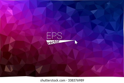 Multicolor dark blue, red  geometric rumpled triangular low poly style gradient illustration graphic background. Vector polygonal design for your business.