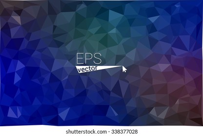 Multicolor dark blue, red  geometric rumpled triangular low poly style gradient illustration graphic background. Vector polygonal design for your business.
