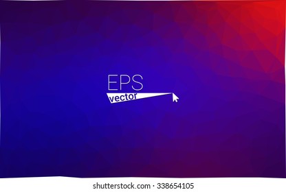 Multicolor dark blue, red geometric rumpled triangular low poly origami style gradient illustration graphic background. Vector polygonal design for your business.