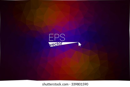 Multicolor dark blue, red geometric rumpled triangular low poly origami style gradient illustration graphic background. Vector polygonal design for your business.