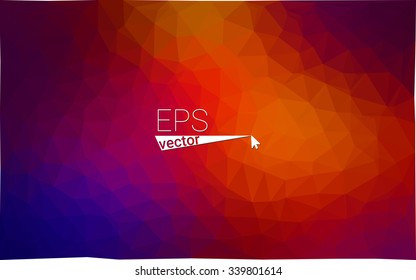 Multicolor dark blue, red geometric rumpled triangular low poly origami style gradient illustration graphic background. Vector polygonal design for your business.