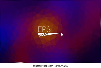 Multicolor dark blue, red  geometric rumpled triangular low poly style gradient illustration graphic background. Vector polygonal design for your business.