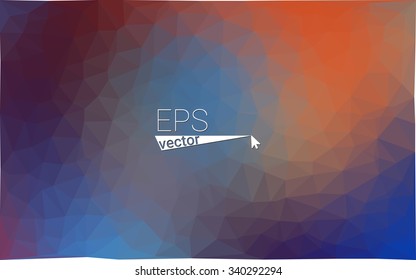 Multicolor dark blue, red  geometric rumpled triangular low poly style gradient illustration graphic background. Vector polygonal design for your business.