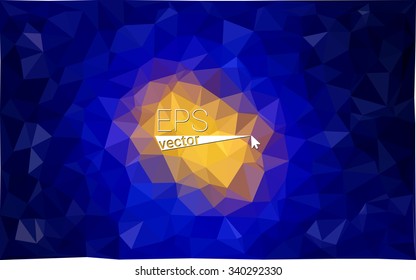 Multicolor dark blue, red  geometric rumpled triangular low poly style gradient illustration graphic background. Vector polygonal design for your business.