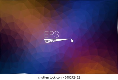 Multicolor dark blue, red  geometric rumpled triangular low poly style gradient illustration graphic background. Vector polygonal design for your business.