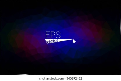 Multicolor dark blue, red  geometric rumpled triangular low poly style gradient illustration graphic background. Vector polygonal design for your business.