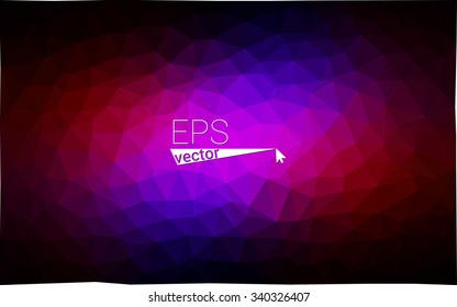 Multicolor dark blue, red  geometric rumpled triangular low poly style gradient illustration graphic background. Vector polygonal design for your business.