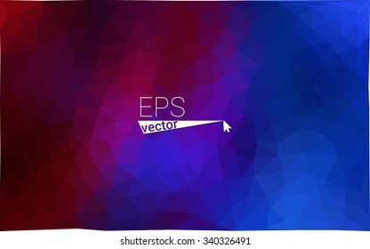 Multicolor dark blue, red  geometric rumpled triangular low poly style gradient illustration graphic background. Vector polygonal design for your business.